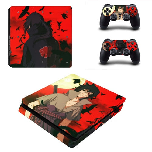 shazol - Skin Sasuke & Itachi pour 2 manettes et sa console Playstation 4 slim - Shazol - 