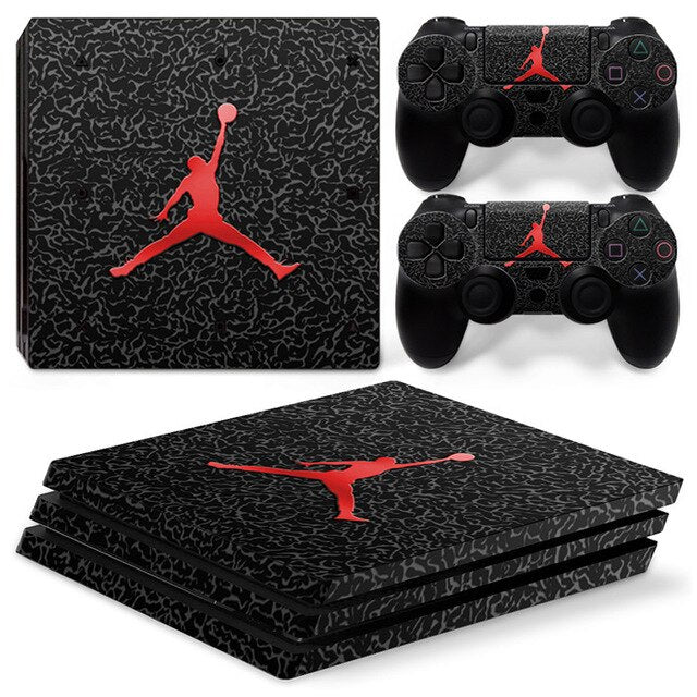 Skin Jordan pour 2 manettes et sa console Playstation 4 pro