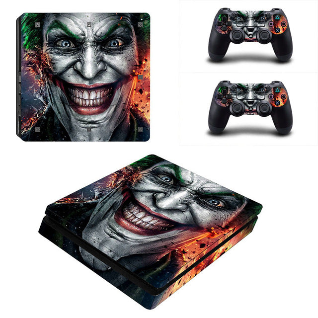 Différent skins Joker pour 2 manettes et sa console Playstation 4 slim