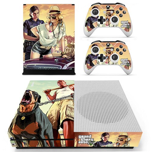Skin Grand theft auto pour 2 manettes Xbox One S et sa console