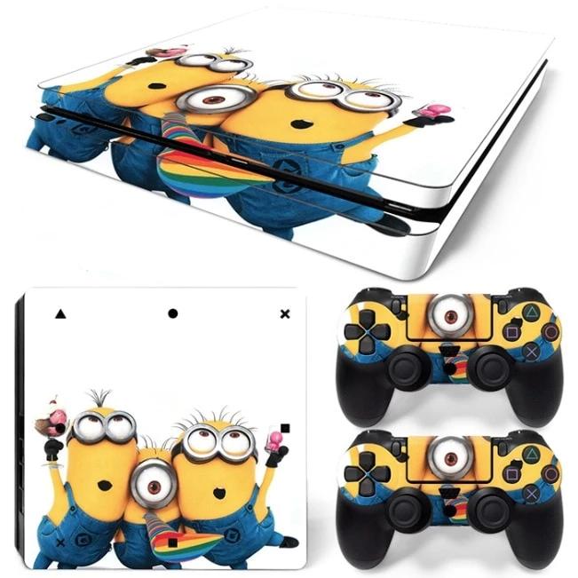 Skins Minion pour 2 manettes et sa console Playstation 4 slim