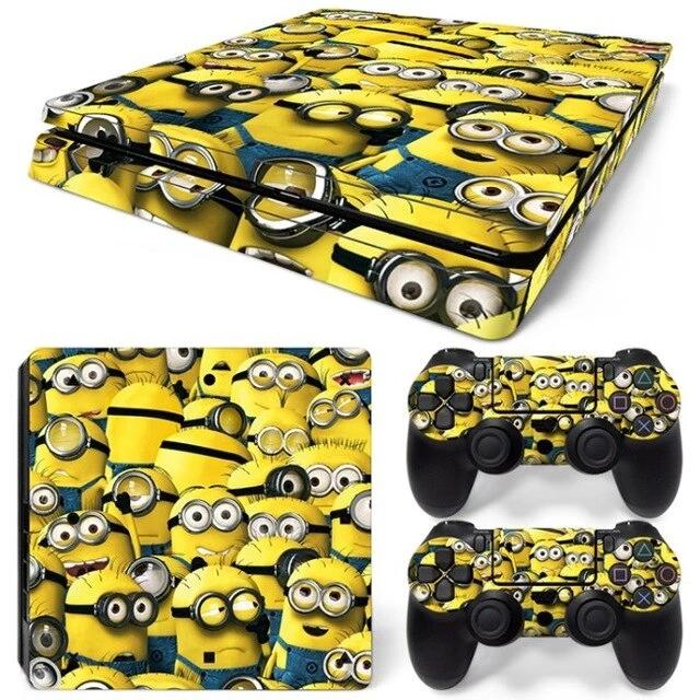 Skins Minion pour 2 manettes et sa console Playstation 4 slim