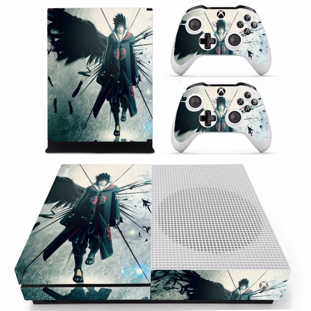 Skin Sasuke Uchiha pour 2 manettes Xbox One S et sa console