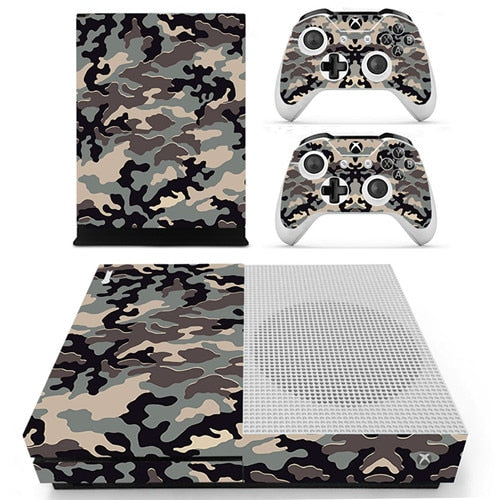 Différent skins Camouflage pour 2 manettes Xbox One S et sa console