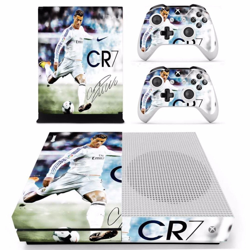 Skin Christiano Ronaldo pour 2 manettes Xbox One S et sa console