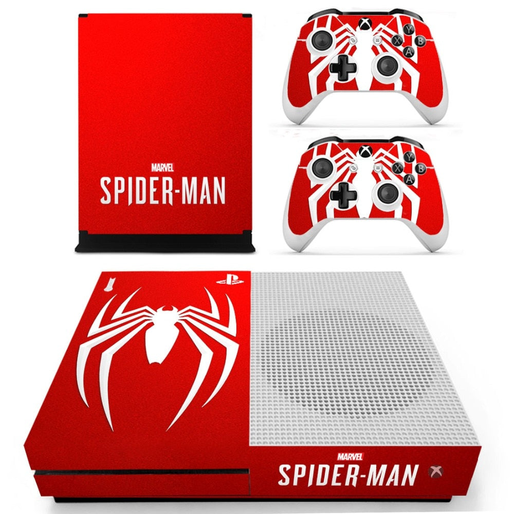 Différent skins Spiderman pour 2 manettes Xbox One S et sa console