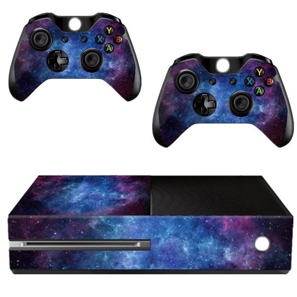 Skin Galaxy pour 2 manettes Xbox One et sa console