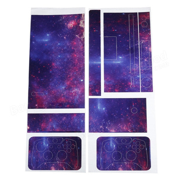 Skin Galaxy pour 2 manettes Xbox One et sa console